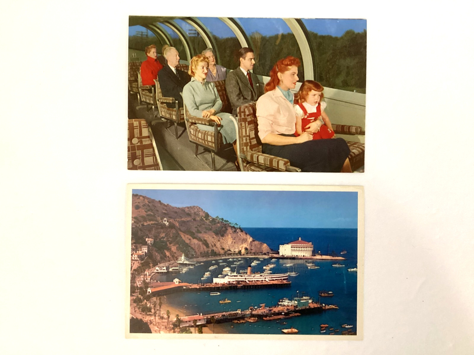 ANTIQUE 1950s UNION PACIFIC RAILROAD PICTORIAL POST CARDS LOT OF 2