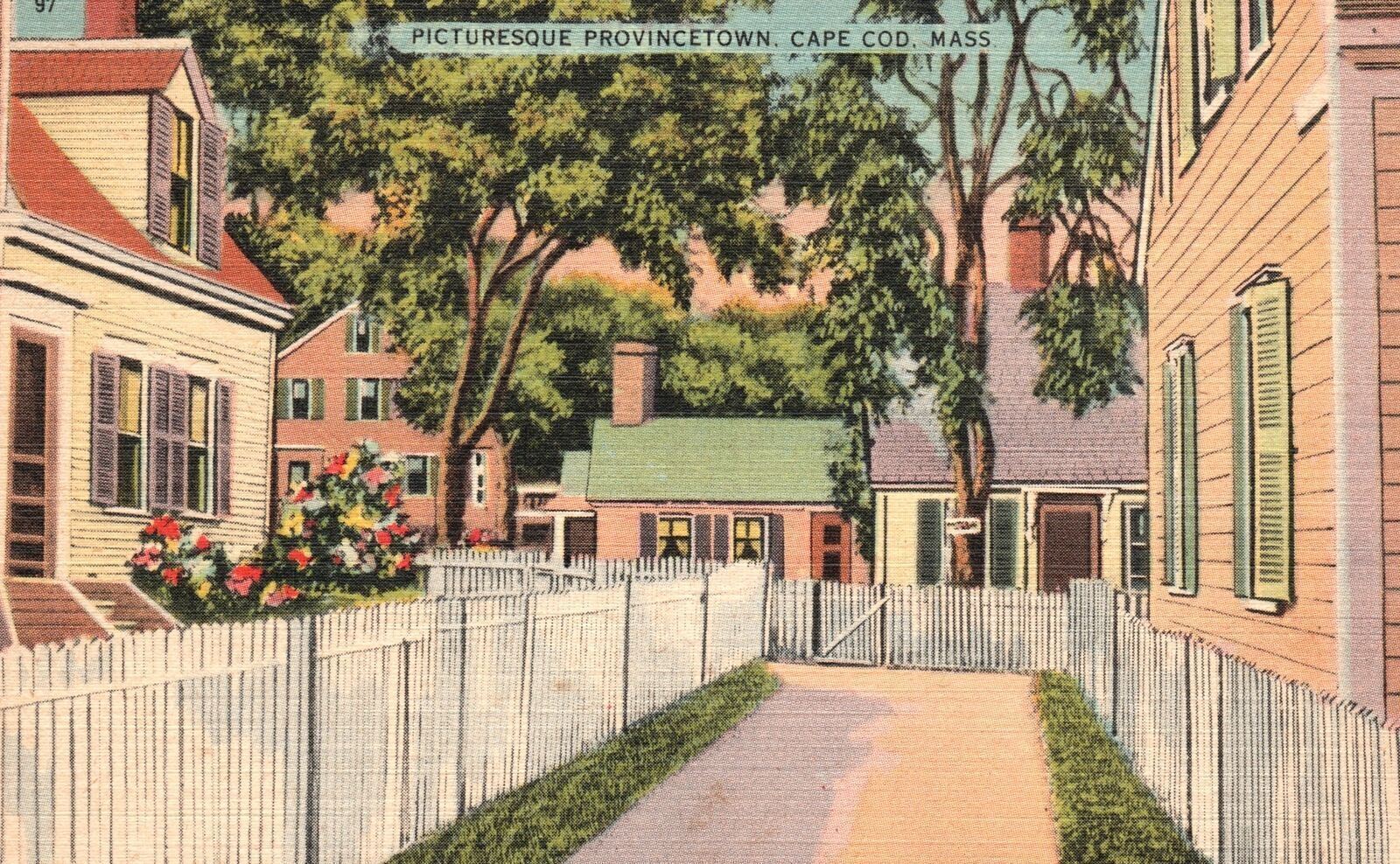 Vintage Postcard Picturesque Residence Provincetown Cape Cod Massachusetts MA