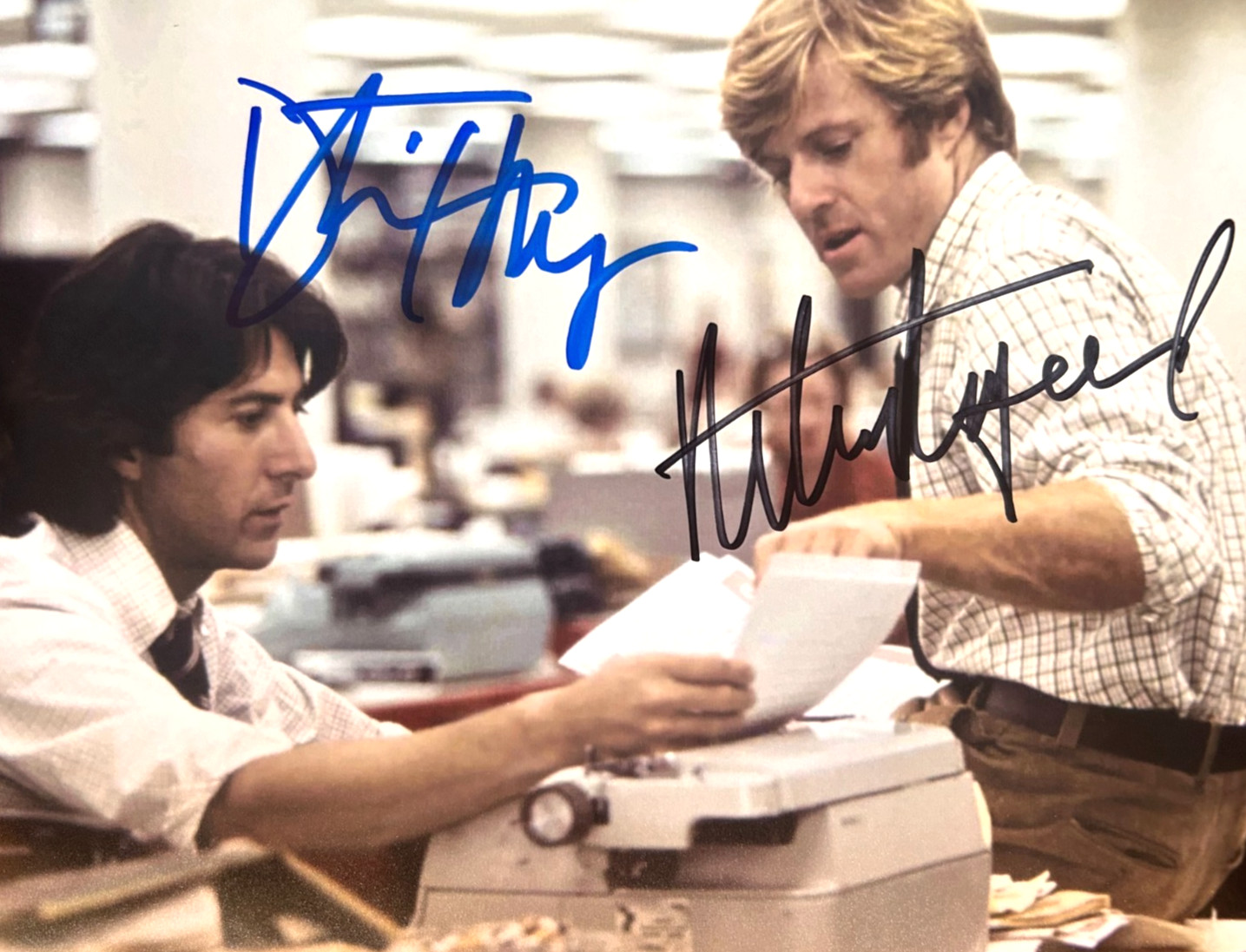 ROBERT REDFORD & DUSTIN HOFFMAN Signed 8x10\