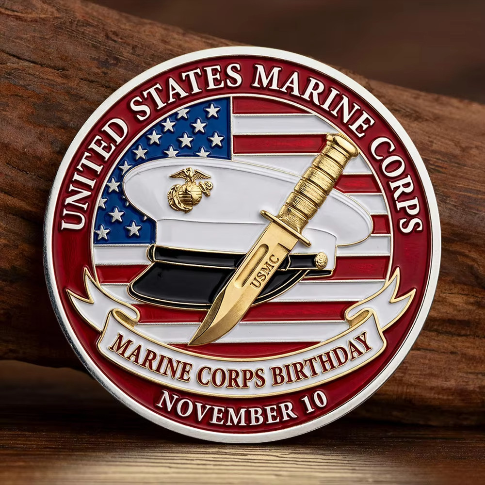 USMC Marine Corps Birthday Challenge Coin Semper Fi Bulldog November 10
