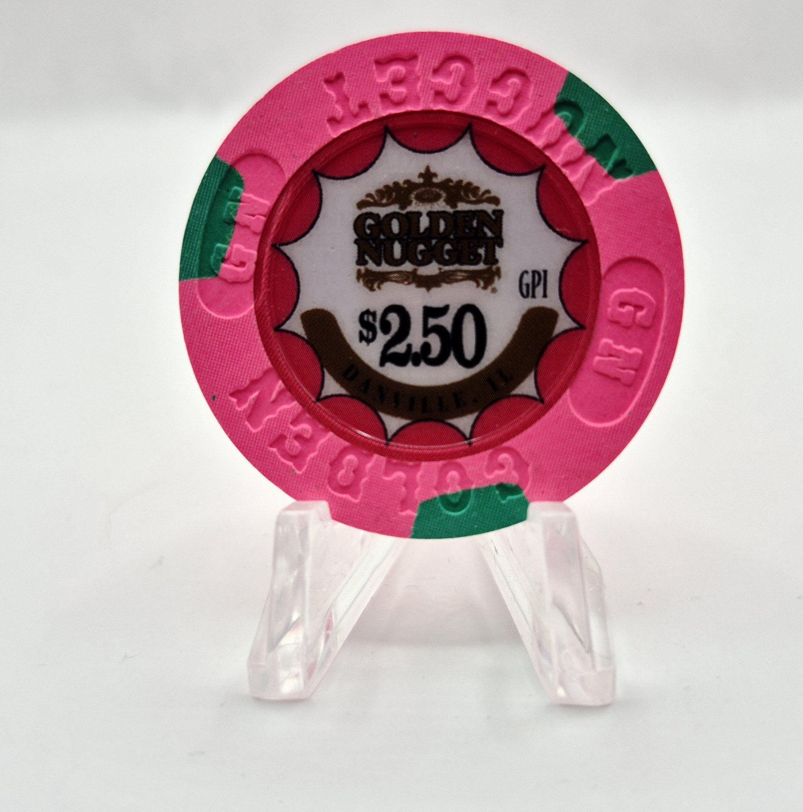 Golden Nugget Casino Danville Illinois 2023 $2.50 Casino Chip **SHARP**