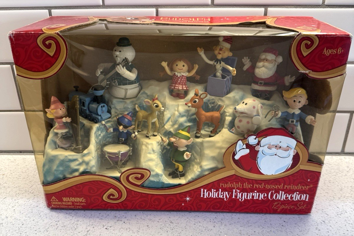 Forever Fun Rudolph Red Nosed Reindeer Holiday Figurine Collection 12 Pc 2008
