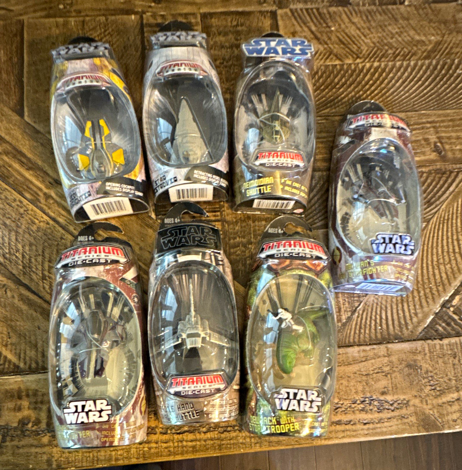Hasbro Star Wars Titanium Series Die-Cast Vehicles Lot of 7 Replicas