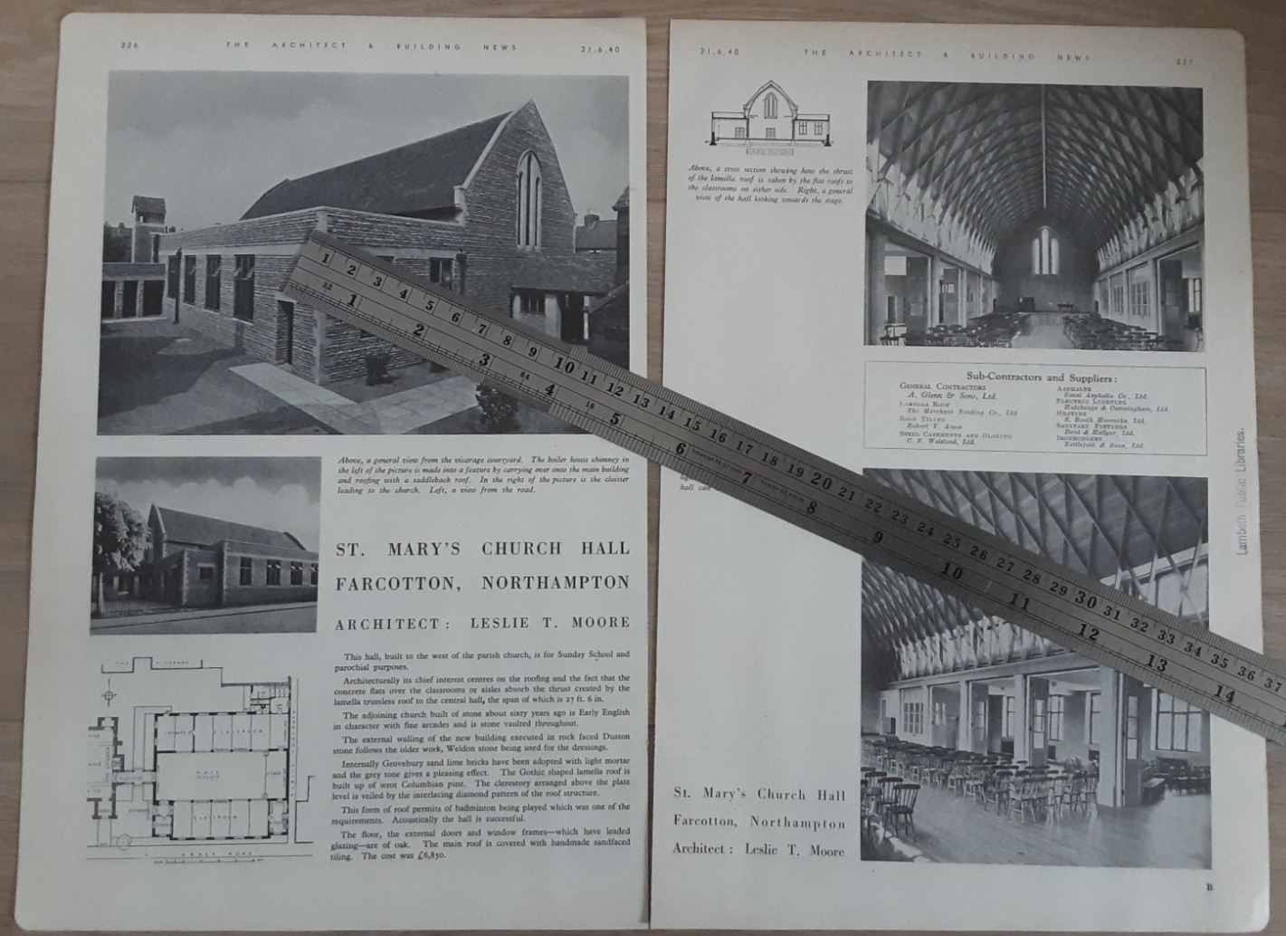 1940 Press Cutting Far Cotton Northampton St Mary\'s Church Hall Architecture