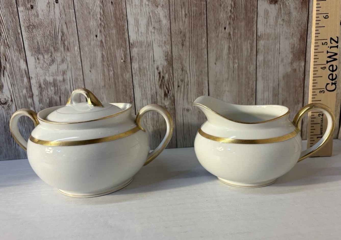 Noritake M Chaumont Sugar Bowl,  Lid & Creamer Bone China 1921 Japan FREE S/H