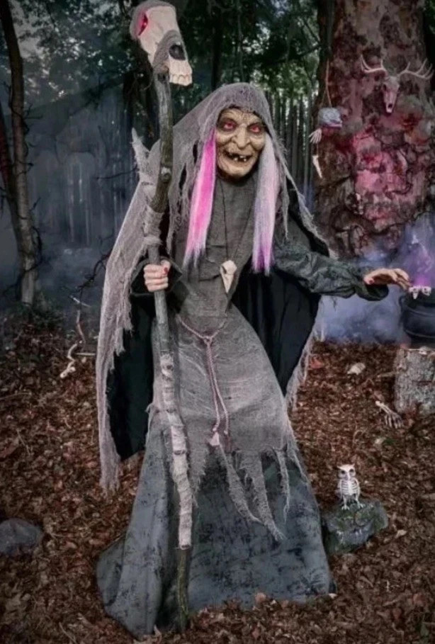 5 Ft 9 In Willow Witch Animatronic Halloween 2026 Animatronic Prop