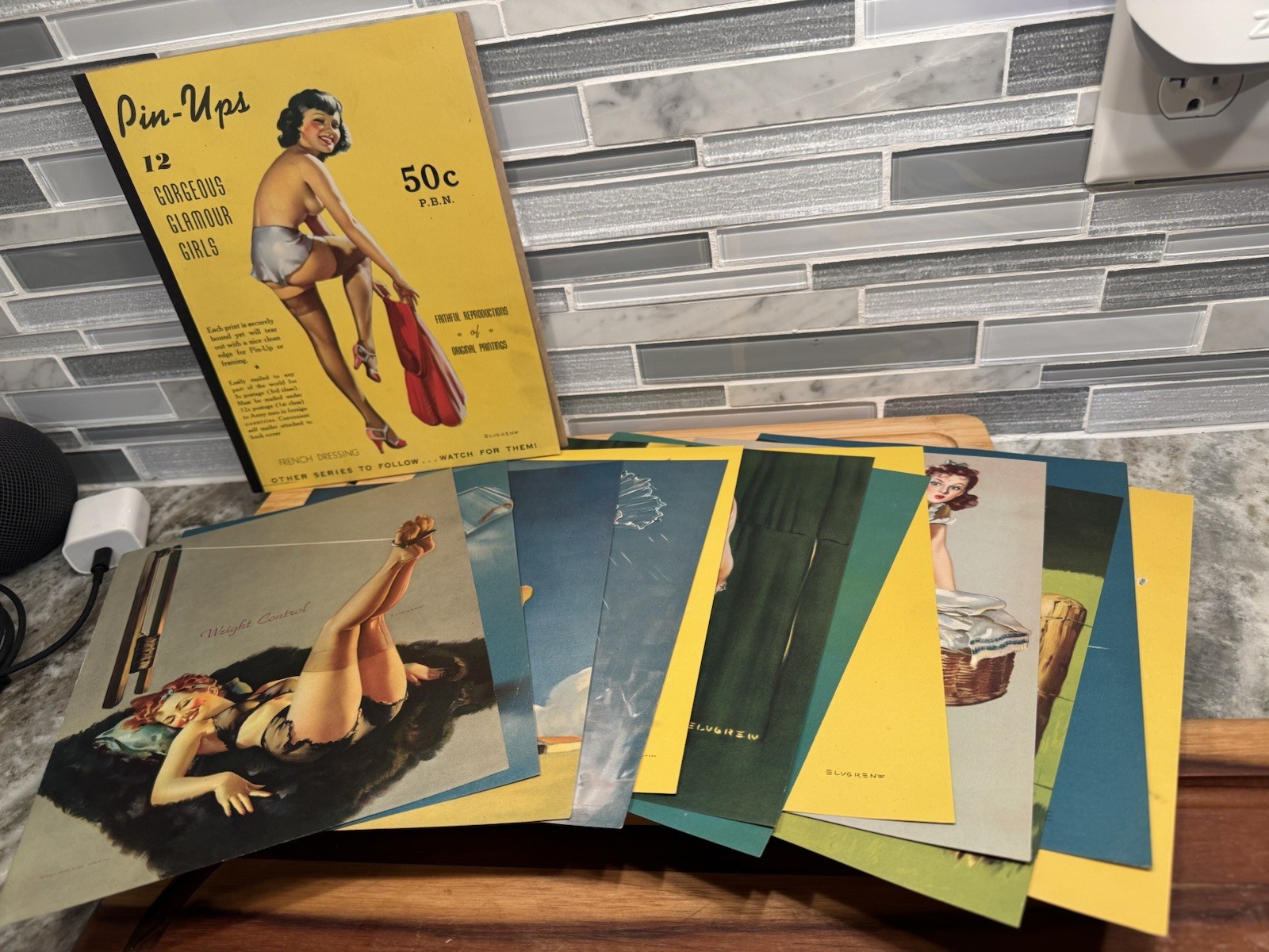 Pinup Girl Art 12 Color Vintage Gil Elvgren French Dressing Complete