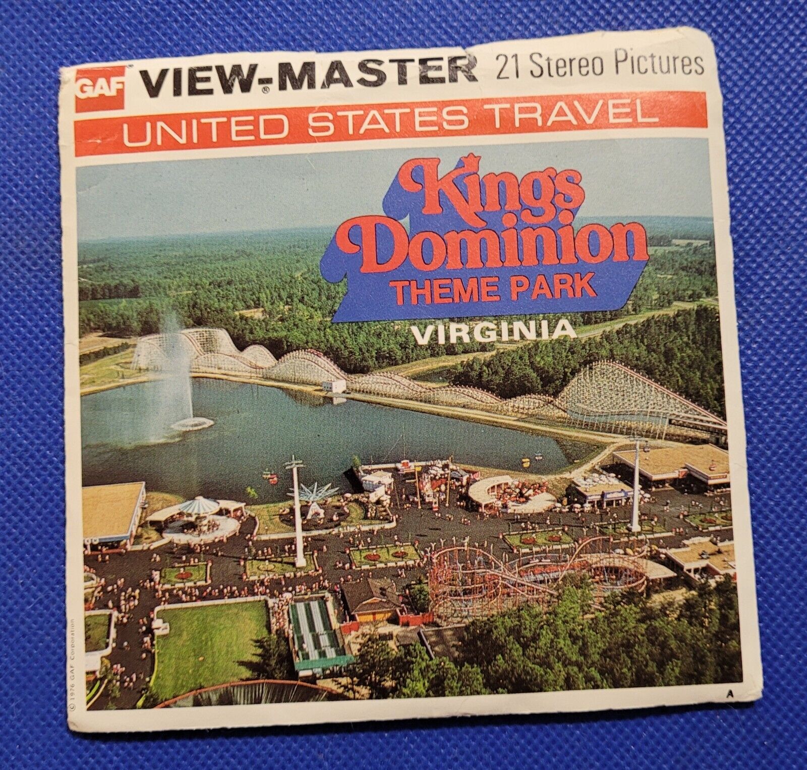 Color Gaf A825 Kings Dominion Theme Park Virginia view-master 3 Reels Packet