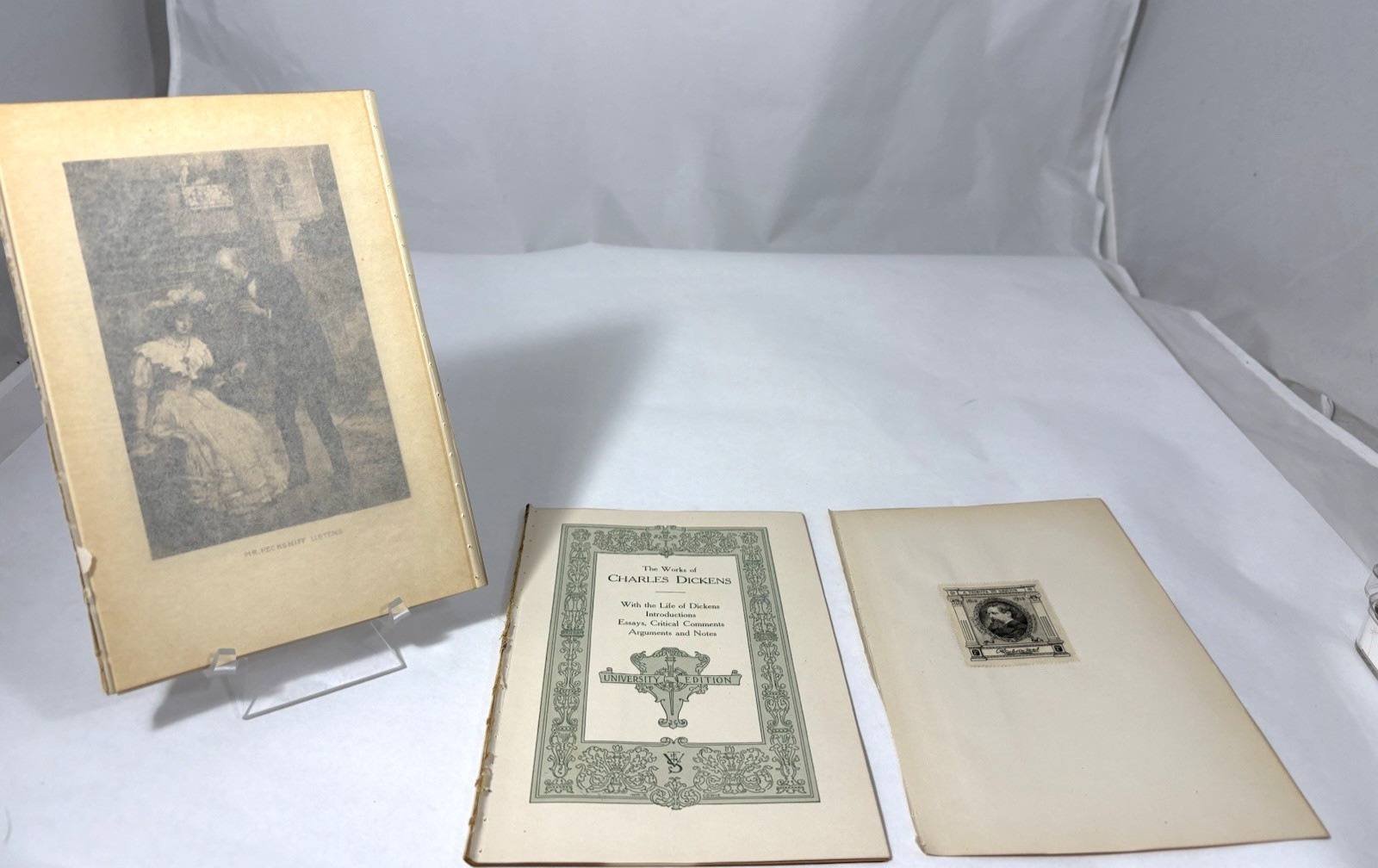 Charles Dickens Prints 1908 Martin Chuzzlewit Antique Illustrations 1912 Stamp Charles Dickens Prints 1908 Martin Chuzzlewit Antique Illustrations 1912 Stamp
