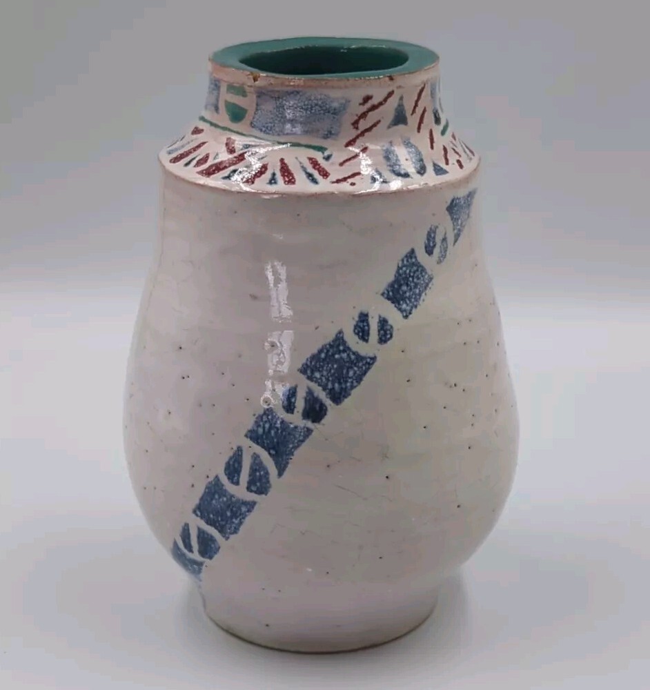 Vintage Redware Ceramic Pottery Vase