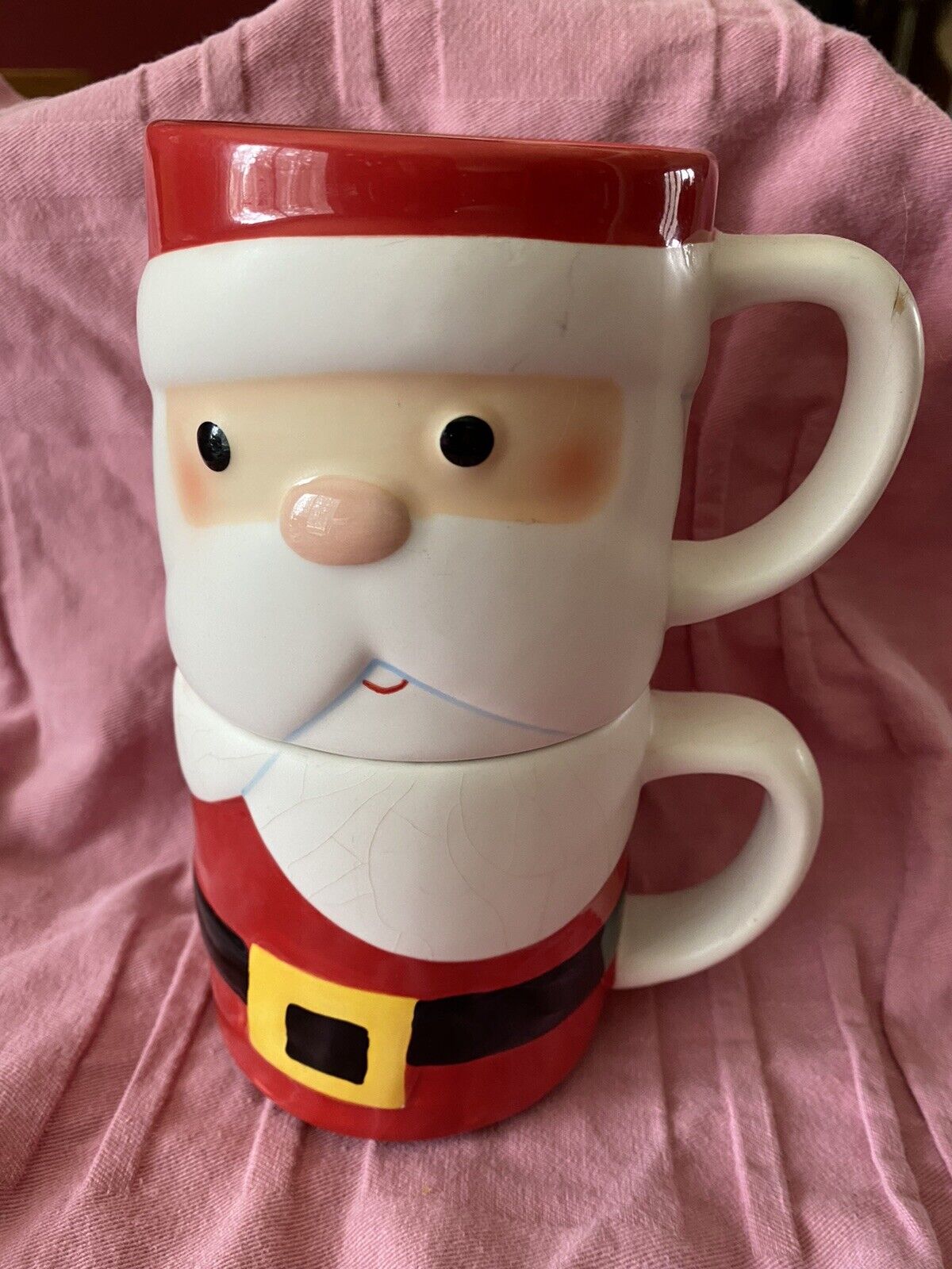 Hallmark Stacking Santa Claus Mug Set - Only Gently Used For Display