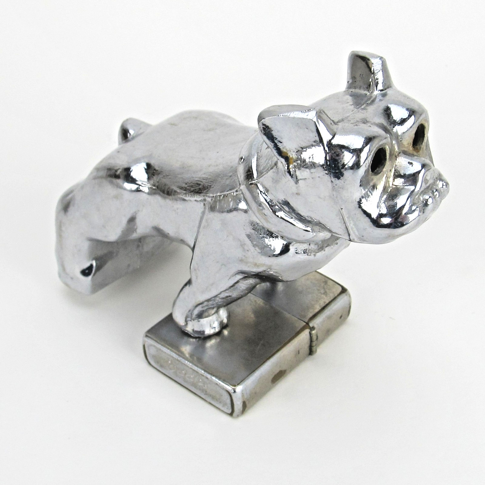 Vintage Mack Trucks Bulldog Dog Metal Chrome Hood Ornament