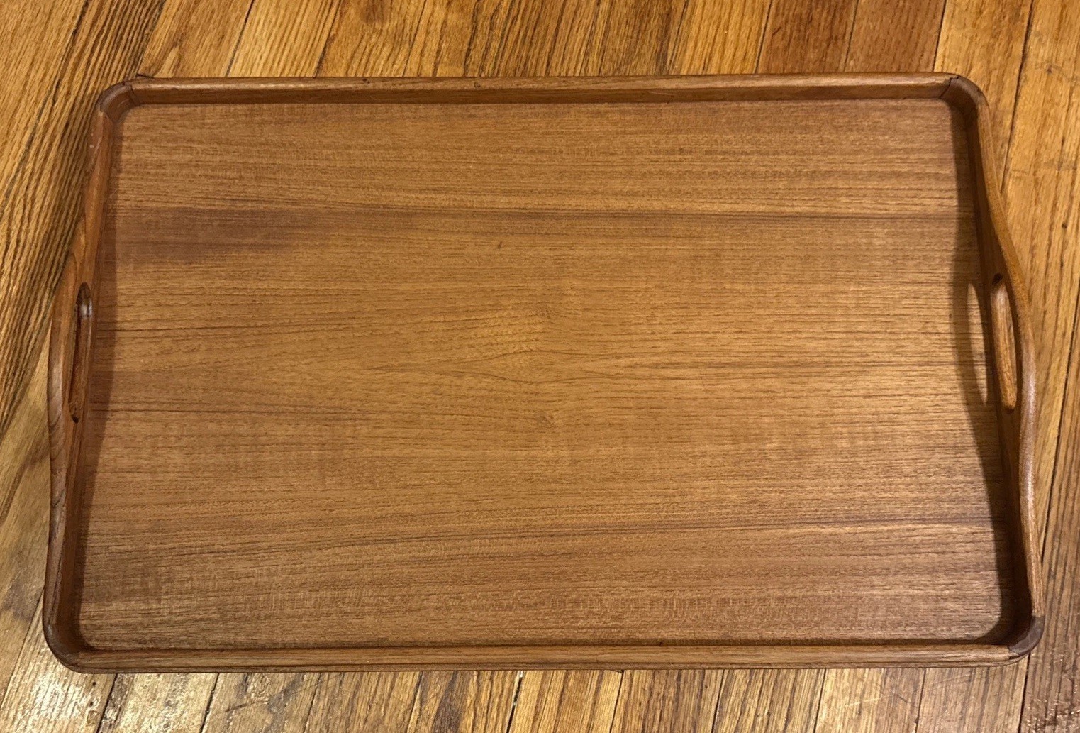 Large Vintage Goodwood Teak Barware Serving Bed Tray Folding Legs
