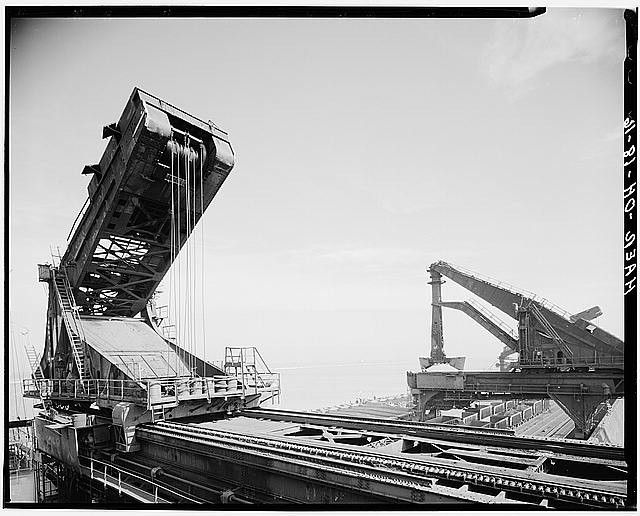 Photo:Hulett Ore Unloader Cleveland Ohio 1900s Industrial Dock Crane