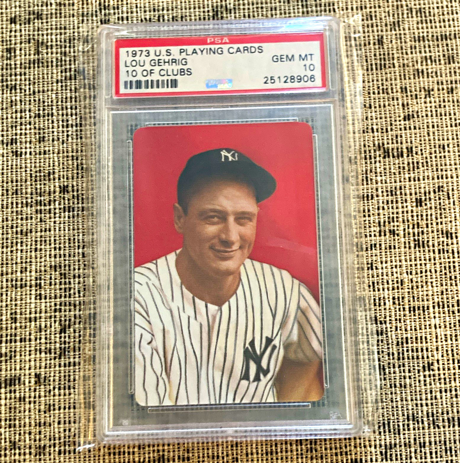 U.S. Playing Cards 1973 Lou Gehrig 10 of Clubs PSA 10 GEM MT #25128906
