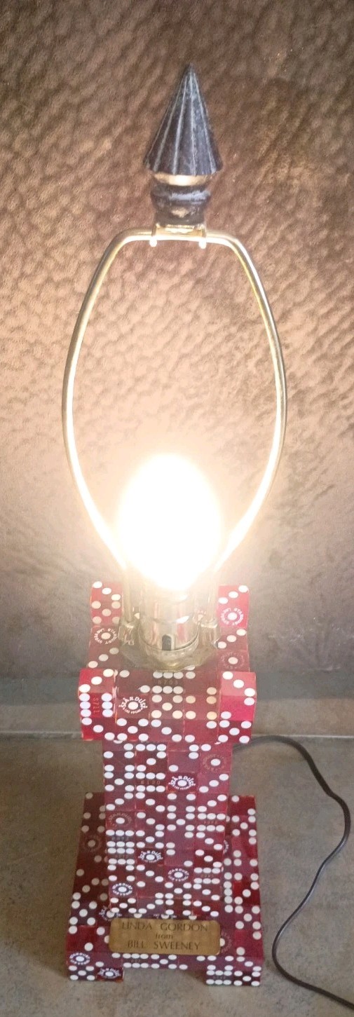Vintage MCM Stardust Casino 250 Pcs Dice Lamp Early Serial Numbers 60s Rare Lot Vintage MCM Stardust Casino 250 Pcs Dice Lamp Early Serial Numbers 60s Rare Lot