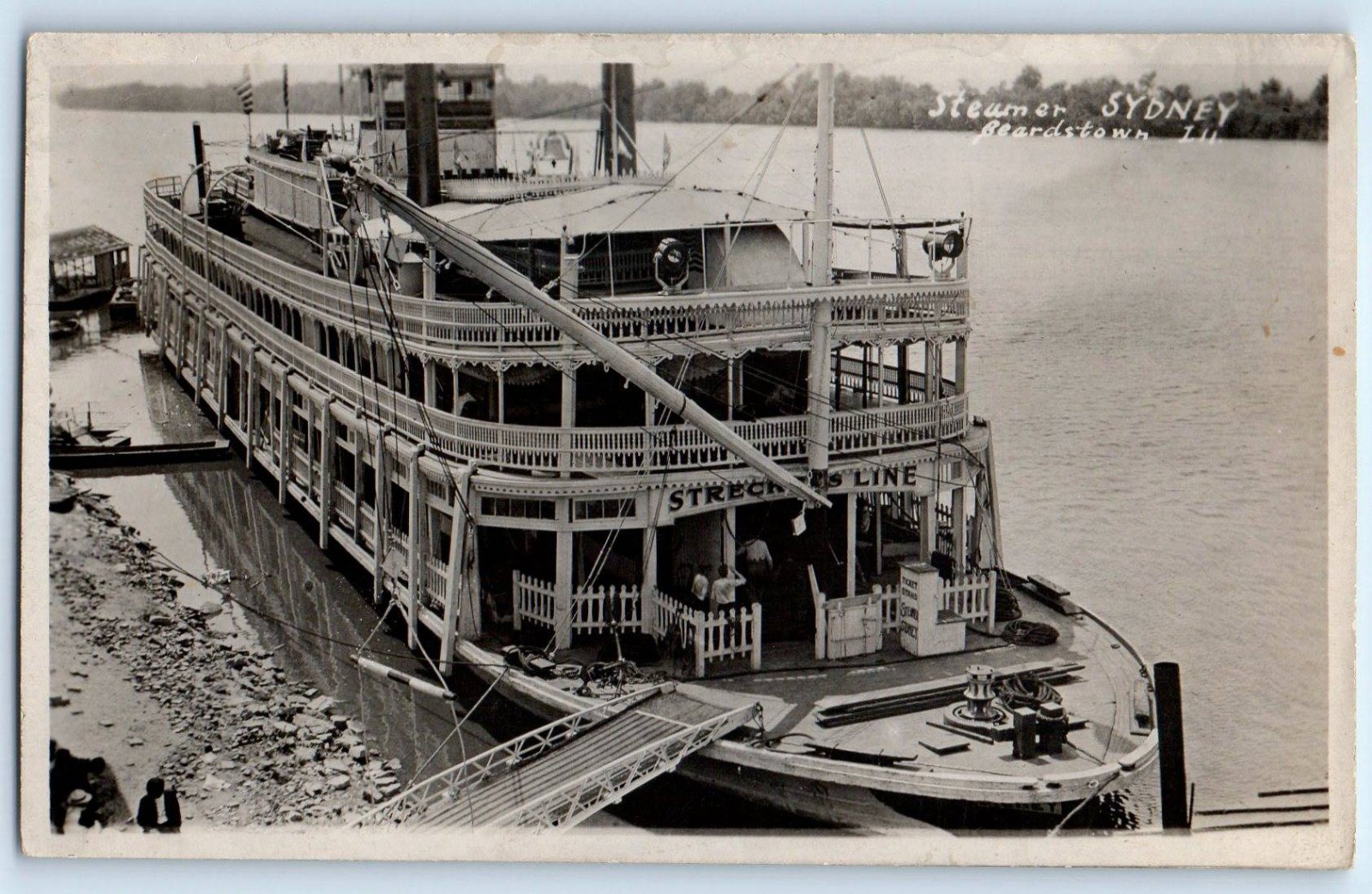 c1910\'s Steamer Sydney Beardstown Illinois IL RPPC Photo Vintage Postcard
