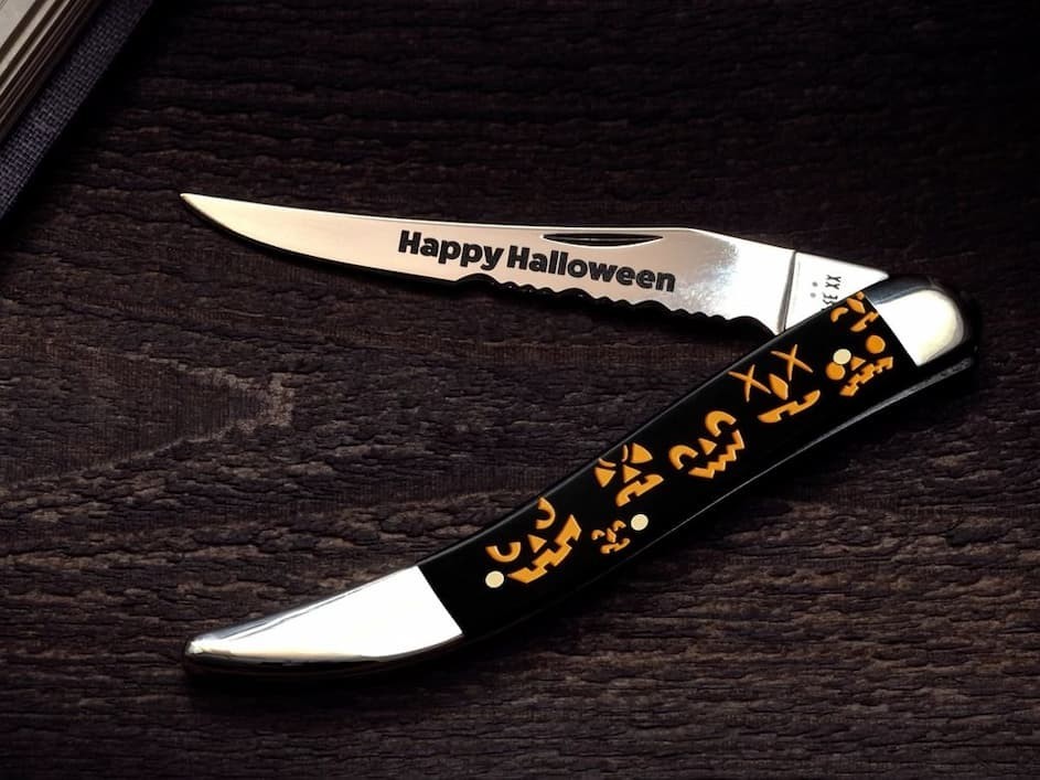 CASE XX KNIVES HALLOWEEN 2026 BLACK SYNTHETIC MEDIUM TOOTHPICK KNIFE 13364