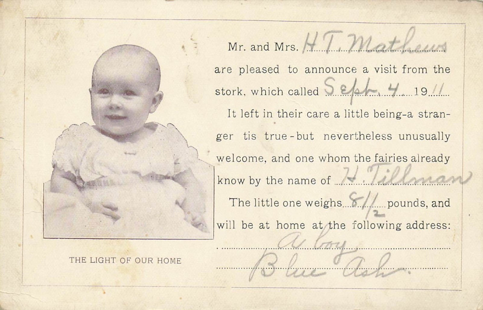 Vintage Baby Mathew\'s Real Photo, Blue Ash, Ohio pc, JKS RPPC