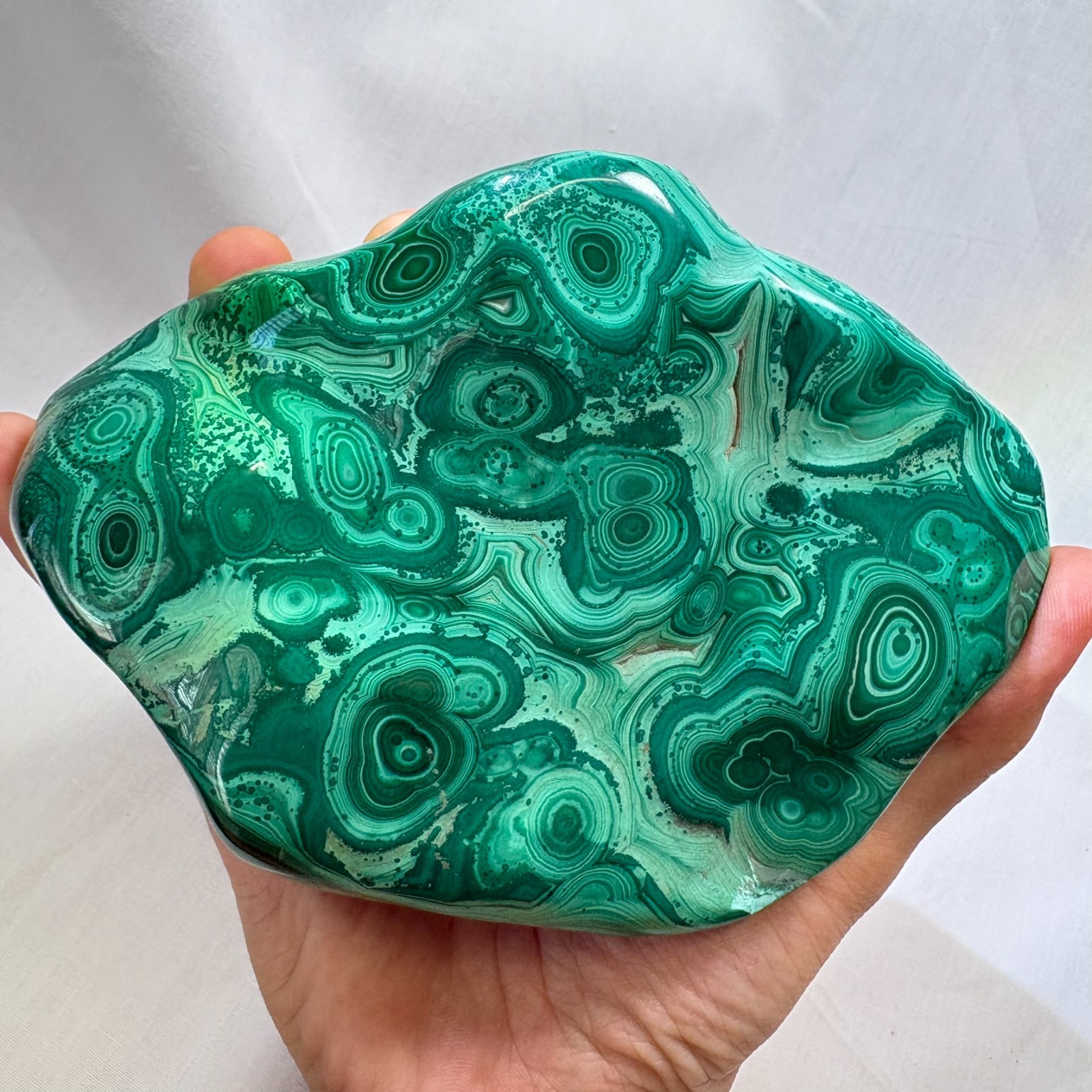 2.5Lb Large Natural Polished Malachite Statement Crystal Mineral Decoration Heal