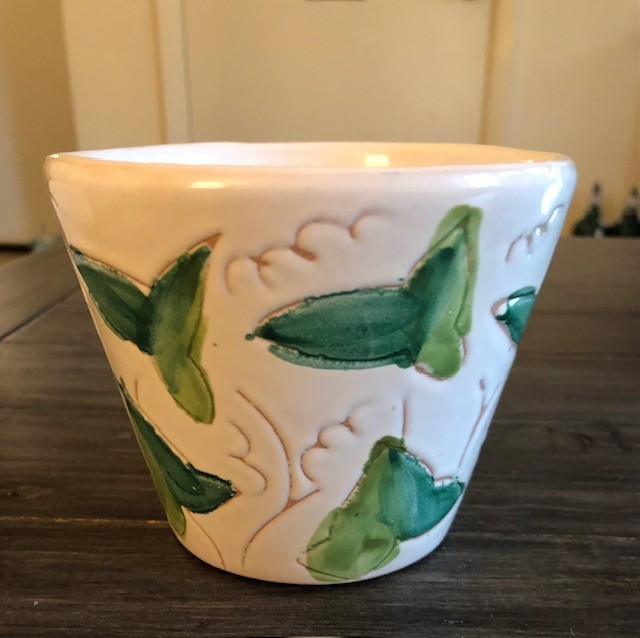 Vintage Mid-Century Italian Sgraffito/Graffito Majolica Planter