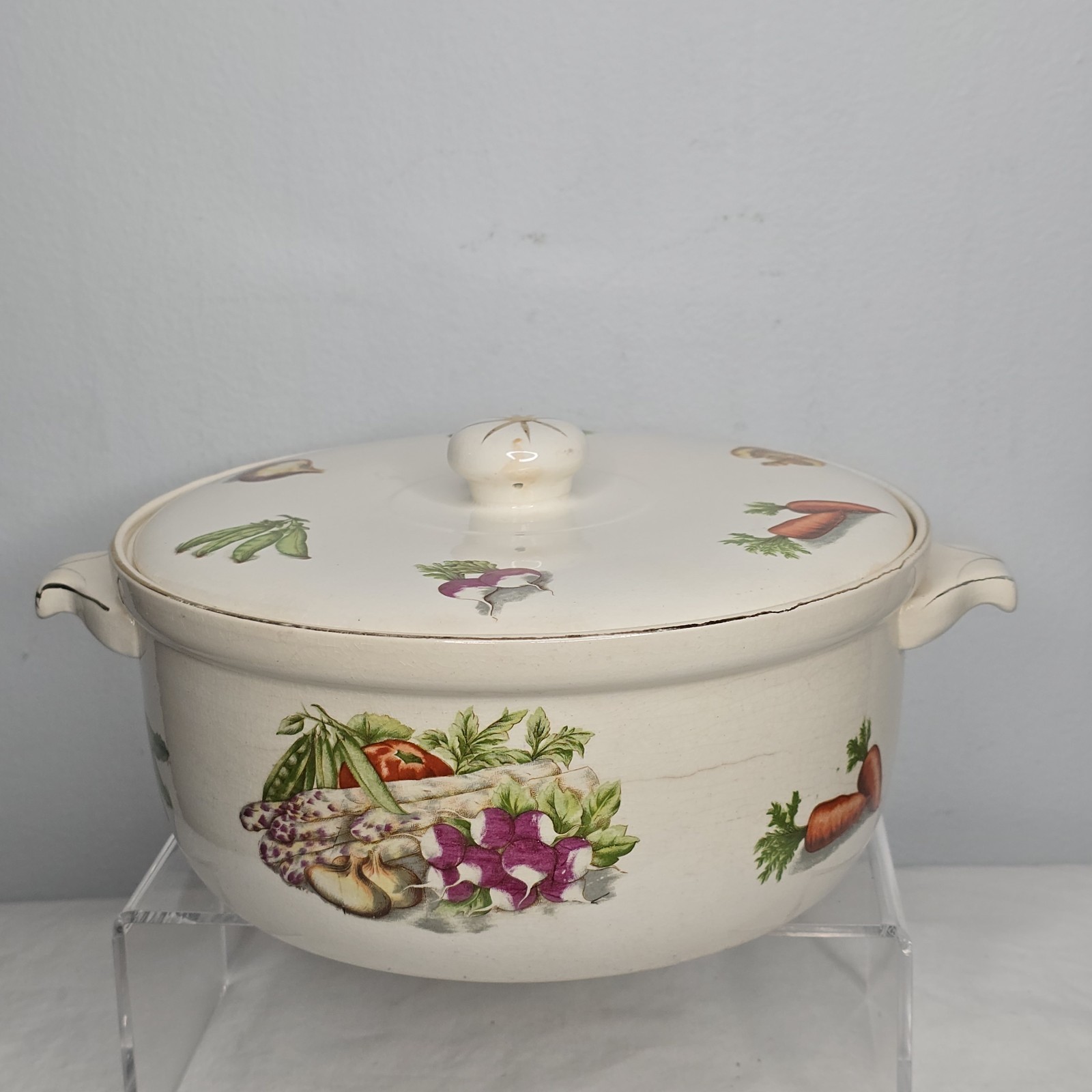 Vintage Oven Proof Oven-to-table Ware Covered Baking Dish 22 Ct Gold