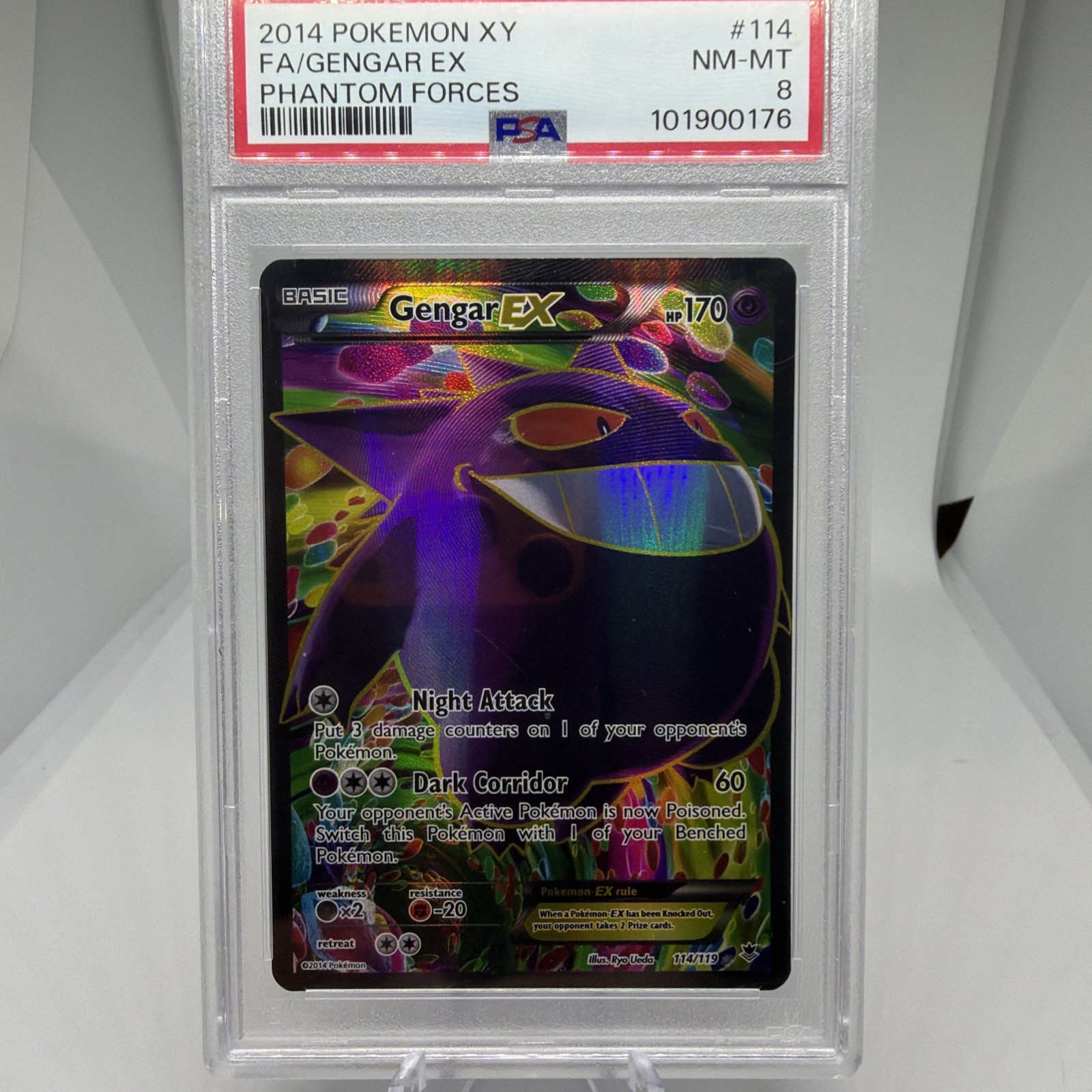 Gengar EX (114 Full Art) 114/119 XY - Phantom Forces Holo