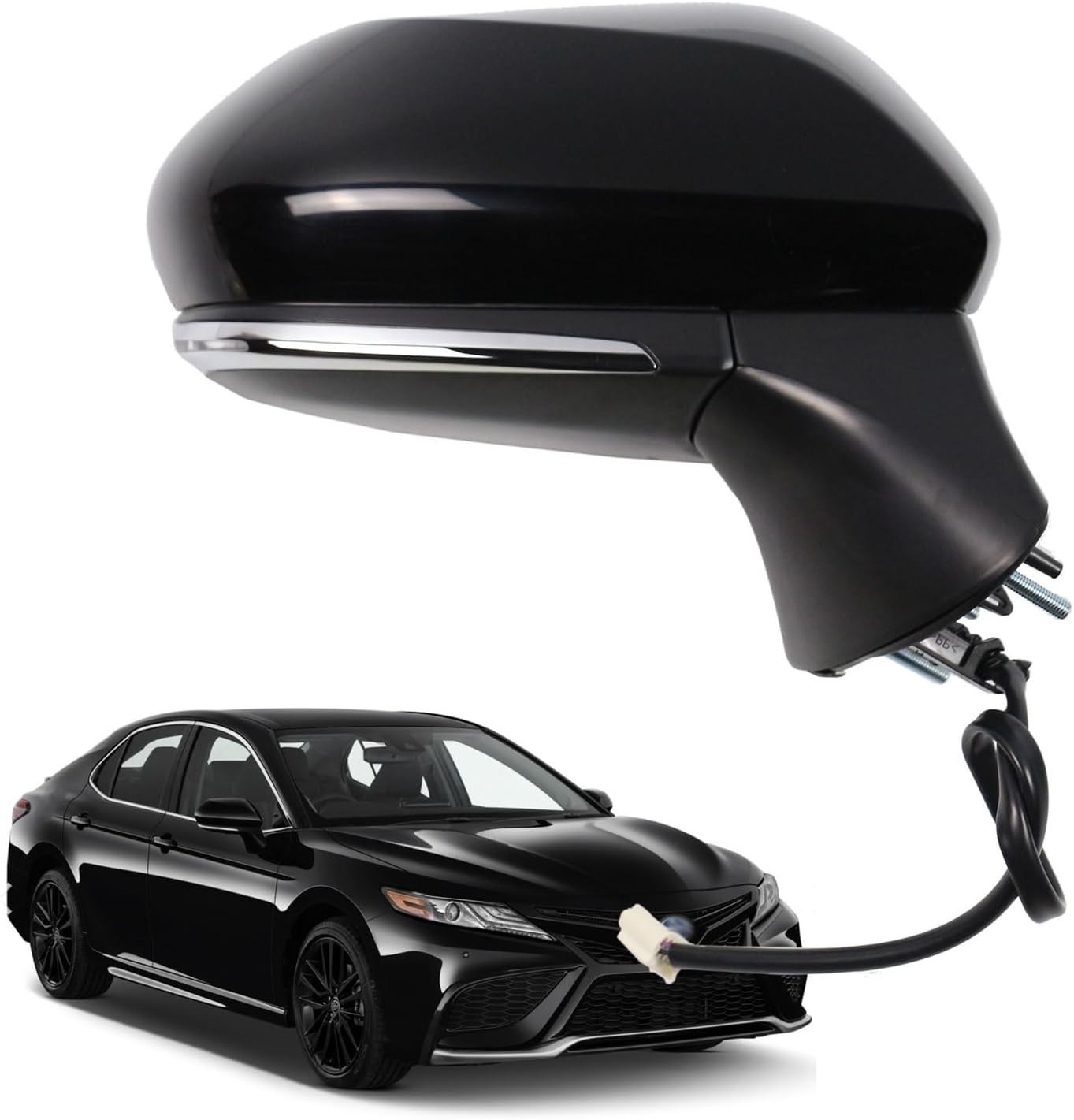 Side Mirror for Toyota Camry 2018-2024 Power+Lamp+Heat+ Passenger Side RH