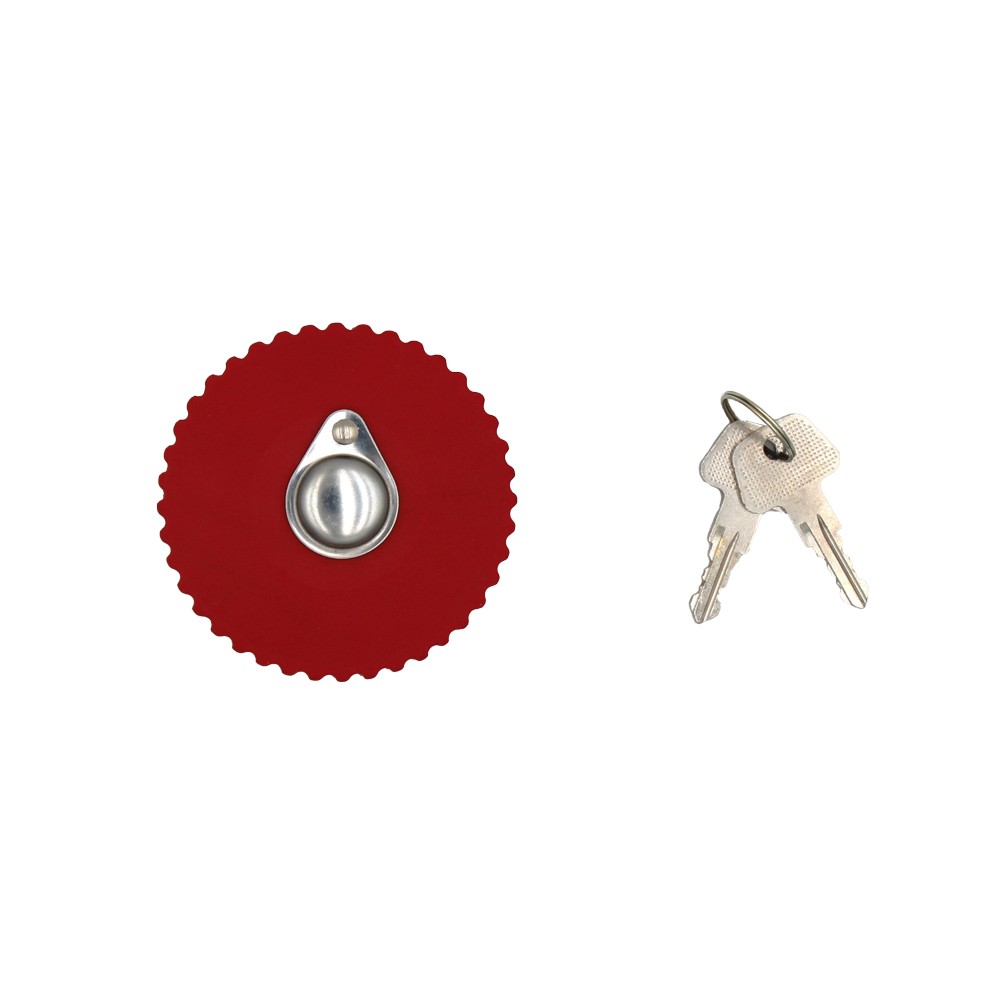 Red Fuel Cap with Vent Hole (Plastic) Fits Massey Ferguson 1698042M91, 963023M1