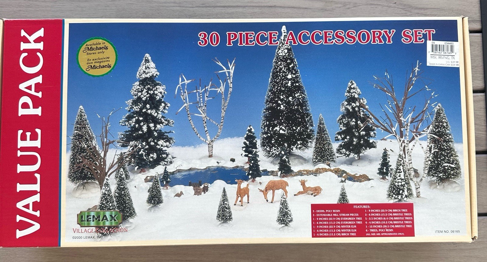 Vintage Lemax Christmas Village Accessory Set 30 Piece Retired 06165