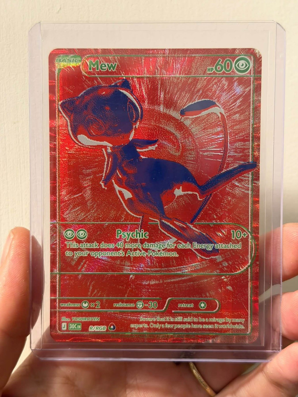 RGB MEW Red 2026 Pokemon 30th Anniversary Set No.R/RGB Pulled fresh from a pack
