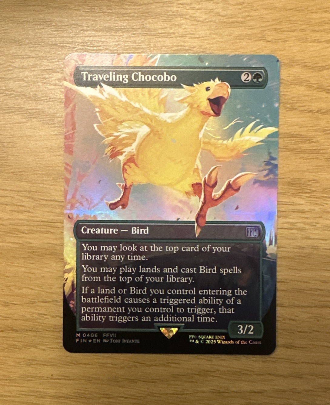 Traveling Chocobo (Borderless Foil) Final Fantasy (M406)