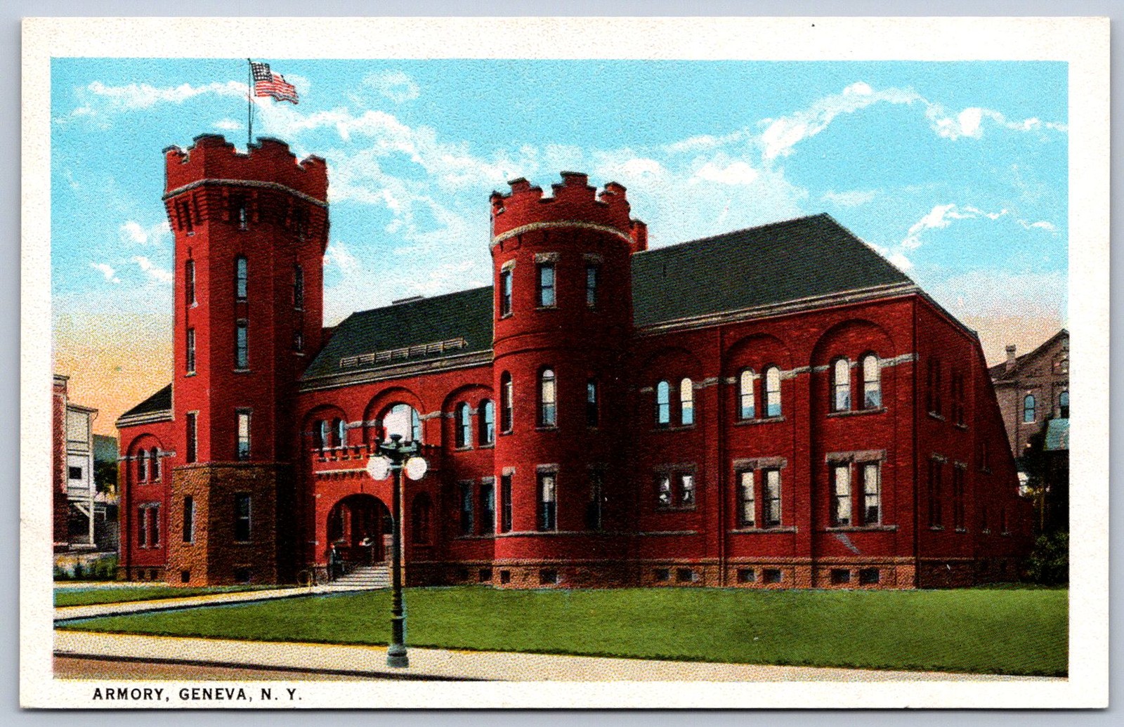 K38/ Geneva New York Postcard c1915 Armory National Guard 431