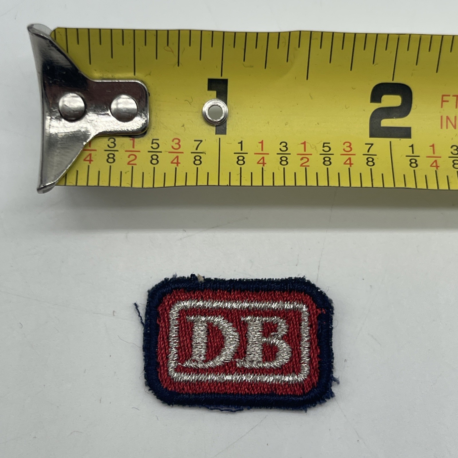 Vintage German Railway Deutche Bundesdahn “DB” Patch Tab  Label Patch Bullion