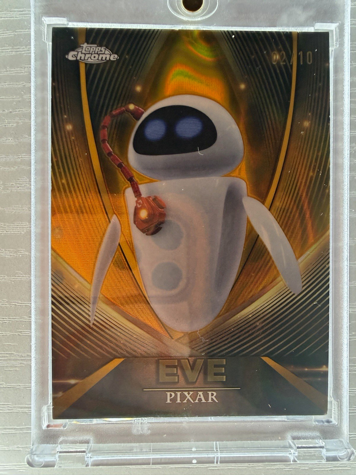 2025 Topps Chrome Pixar Gold Eve Pixar Gold #PG-7 Short Print Case Hit SP /10