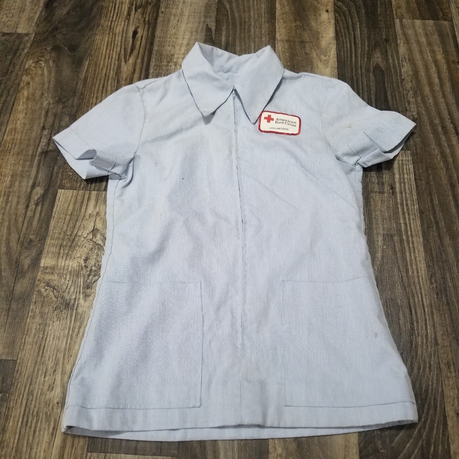 Vintage 1971 American Red Cross Shirt Womens Size 10 Vietnam Era (Pocket Holes) Vintage 1971 American Red Cross Shirt Womens Size 10 Vietnam Era (Pocket Holes)