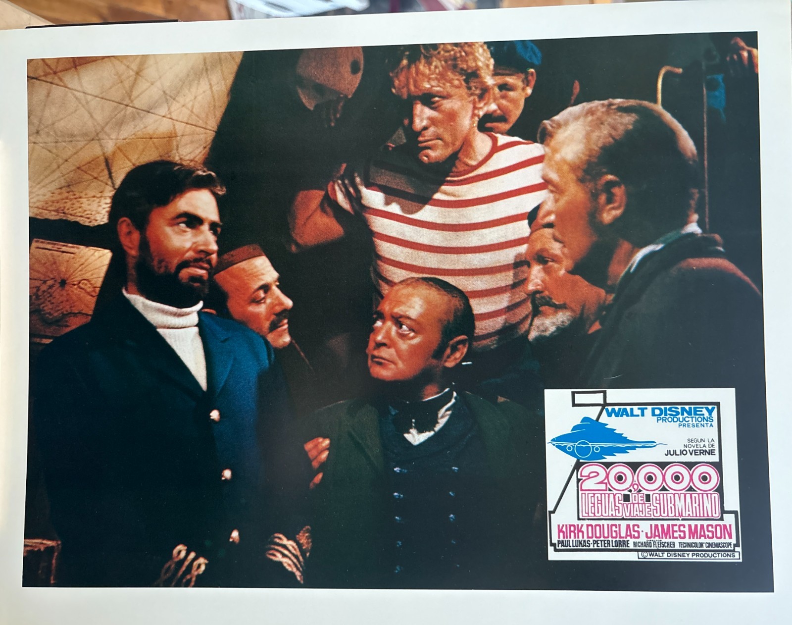Disney 20,000 Leagues Under The Sea Lobby Card Set (8) R71 Nautilus Captain Nemo