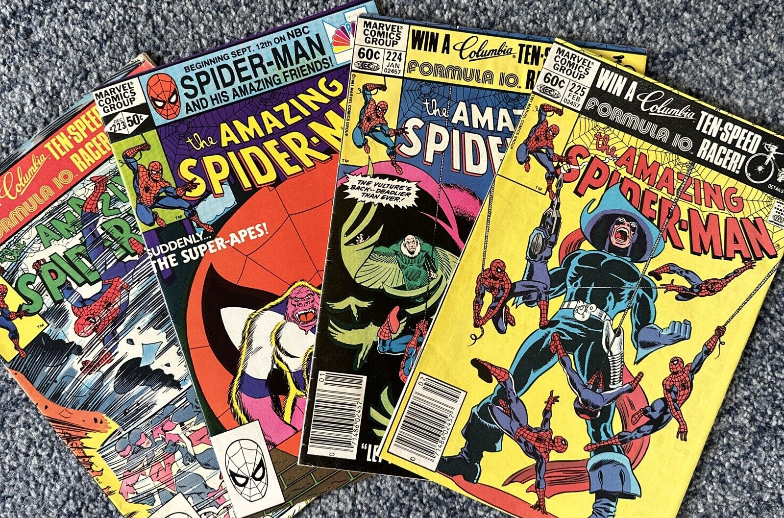 LOT 4 issues - Amazing Spider-Man #222 + 223 + 224 + 225