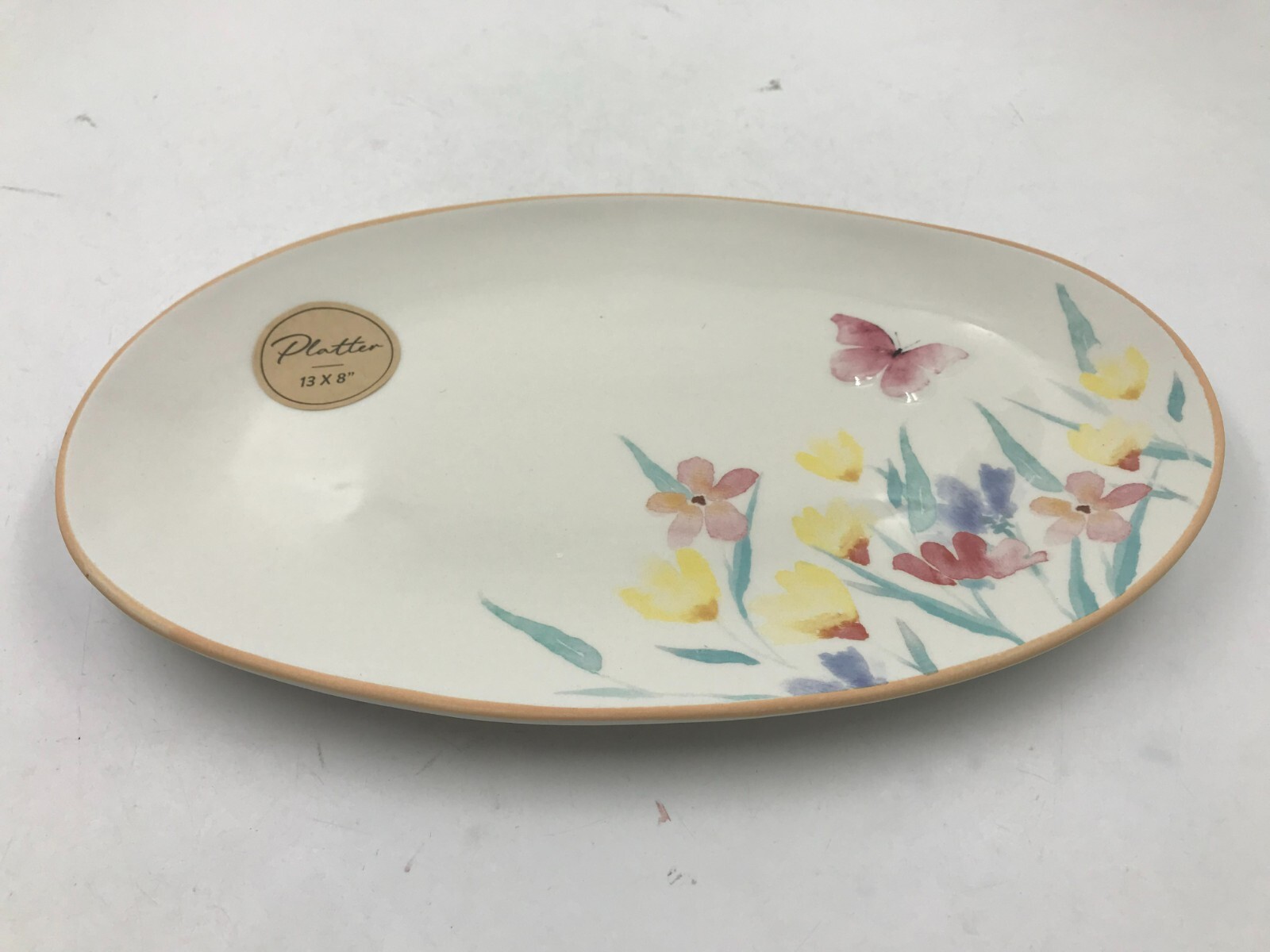 Delilah Jane Ceramic 13x8in Spring Flowers Serving Platter BB02B19029
