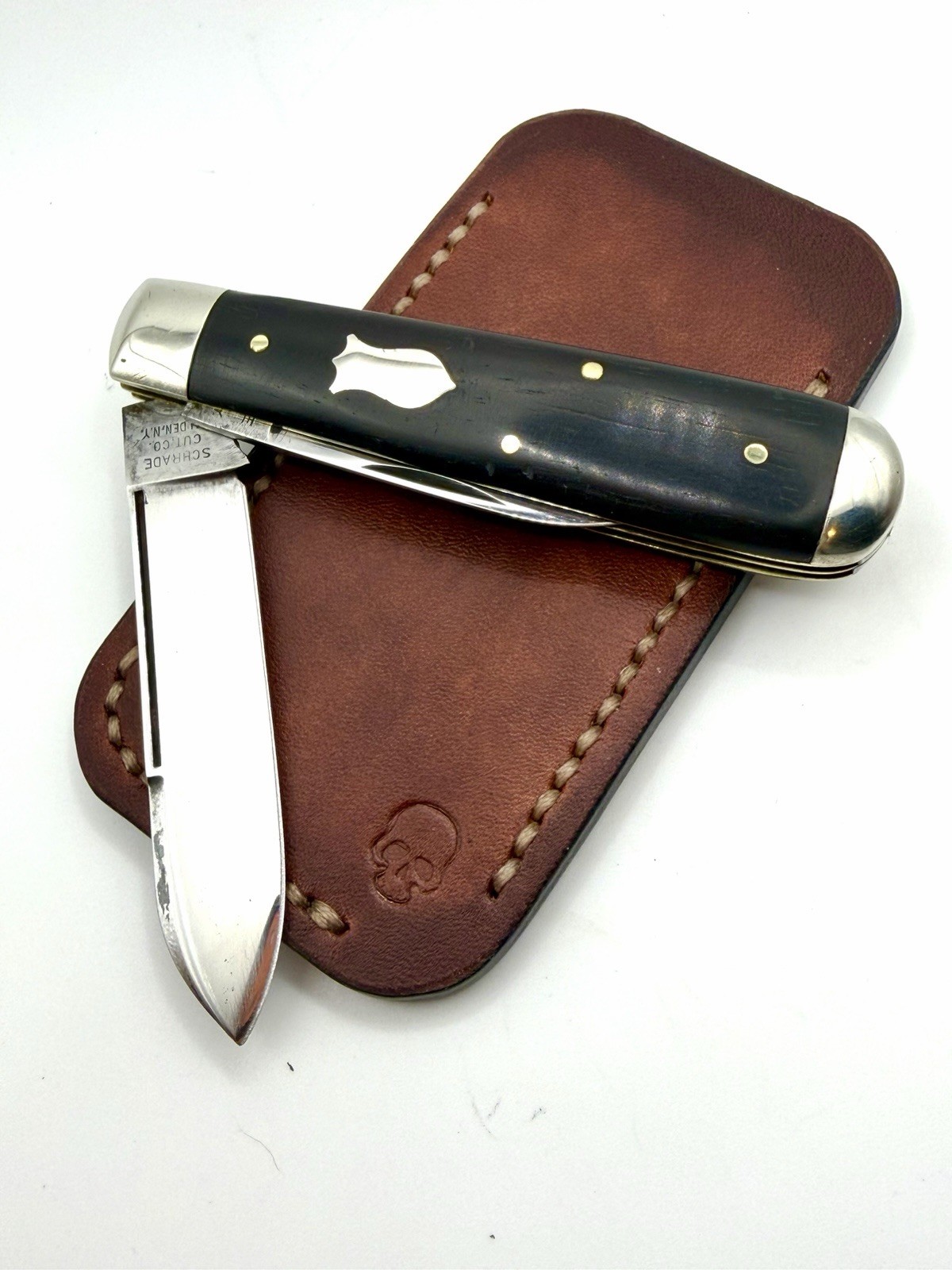 Schrade Walden Swell End Jack Knife Ebony 1930s
