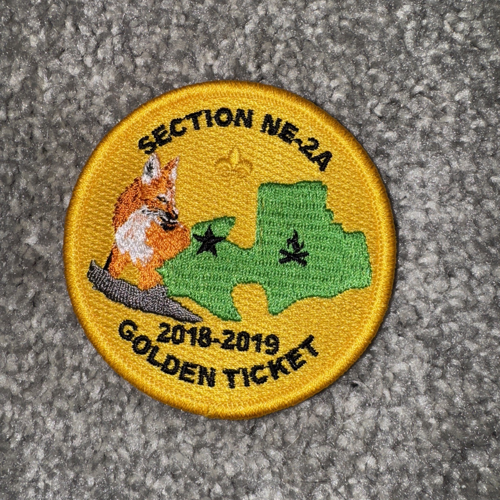 Section NE-2A Conclave 2018-2019 GOLDEN Ticket Patch