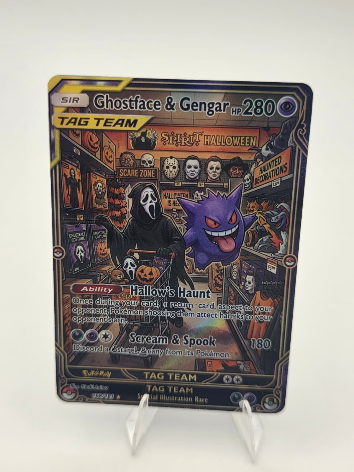 CUSTOM FAN ART Gengar Ghost Holo Card