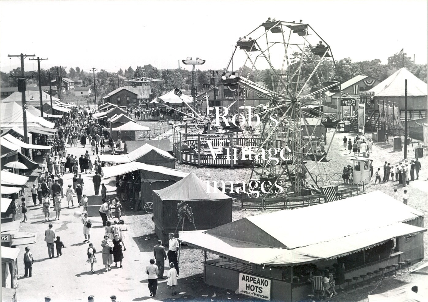 Chemung New York County Fair Circus  Midway 1950s Ferris Wheel photo 8.5\