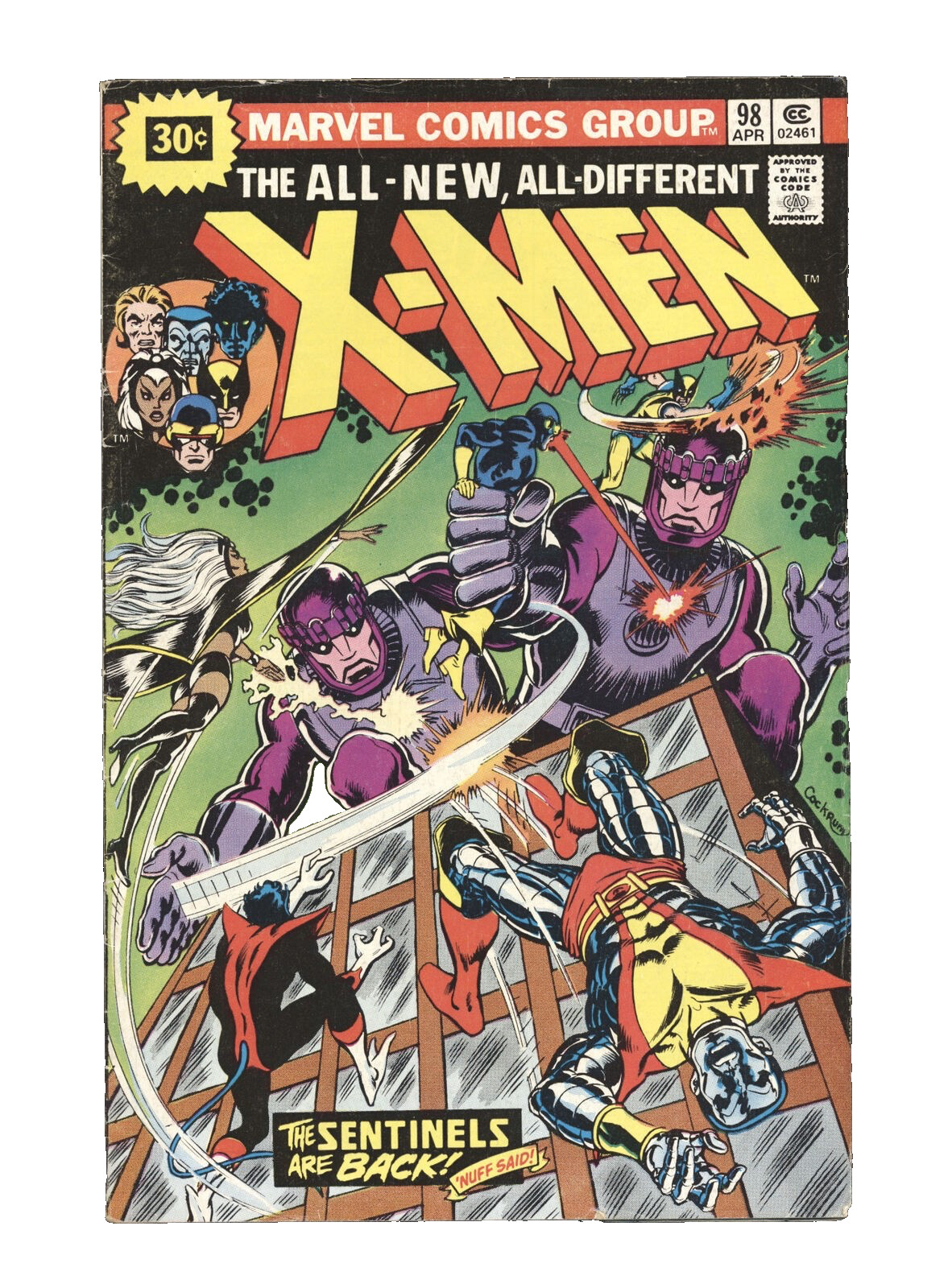 Uncanny X-Men #98, VG+ 4.5, 30 Cent Price Variant; 1st Amanda Sefton; Sentinels