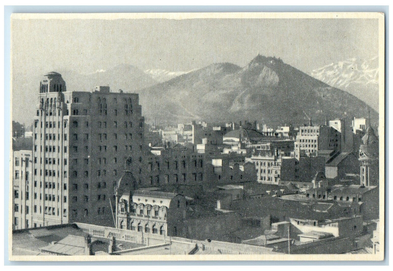c1960\'s Partial View Buildings Mountains Santiago Chile Unposted  Postcard