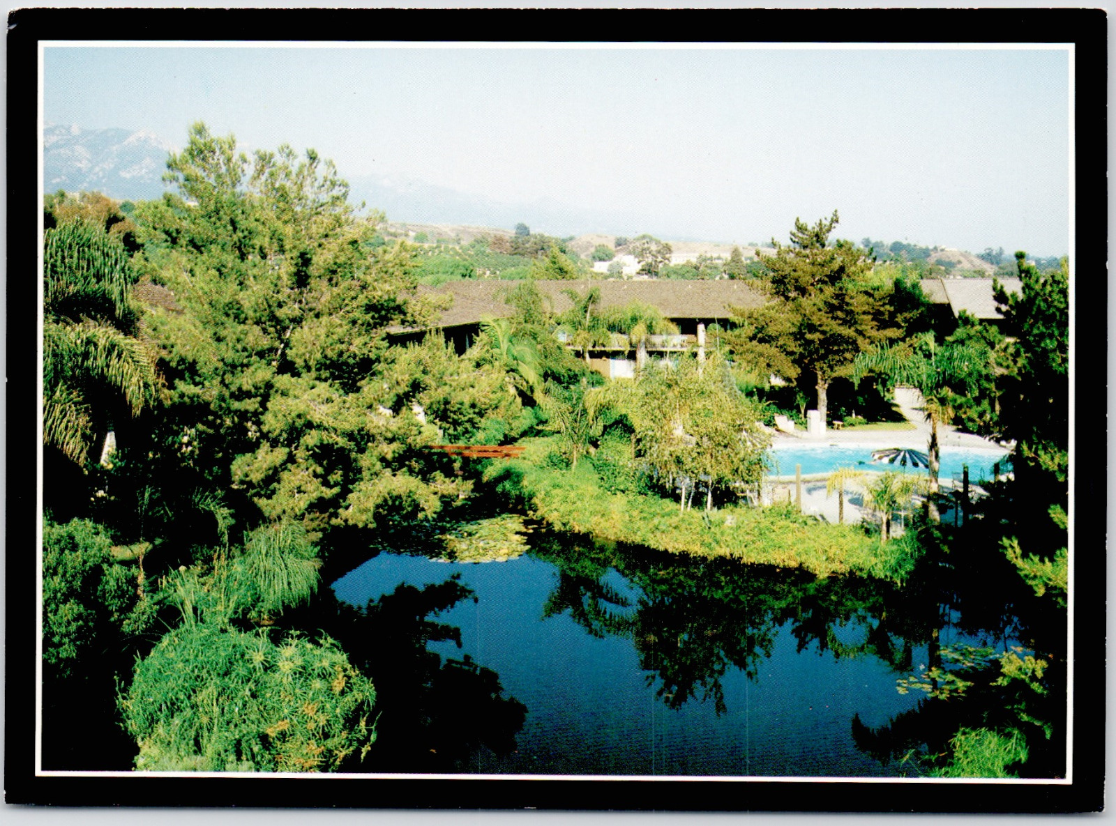 Santa Barbara California Cathedral Oaks Lodge Resot Hotel USA Vintage Postcard
