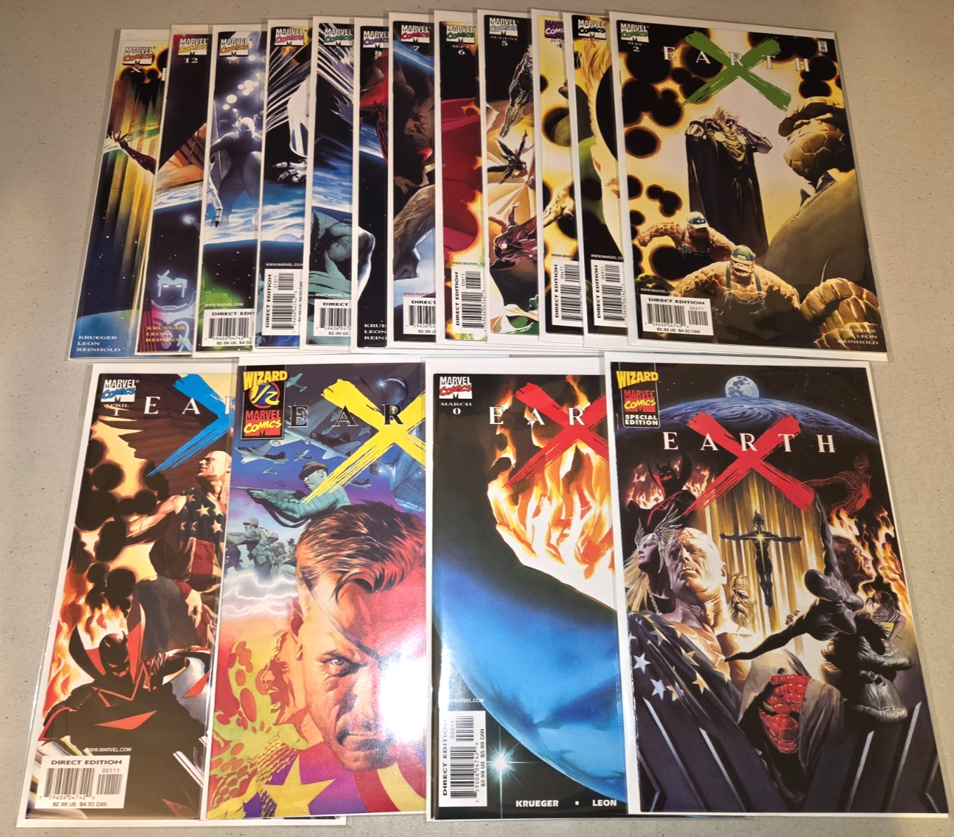 Earth X #0, 1-12 + X 1/2 (Lot of 16) Marvel 1999 Series Shala Bal Earth X #0, 1-12 + X 1/2 (Lot of 16) Marvel 1999 Series Shala Bal