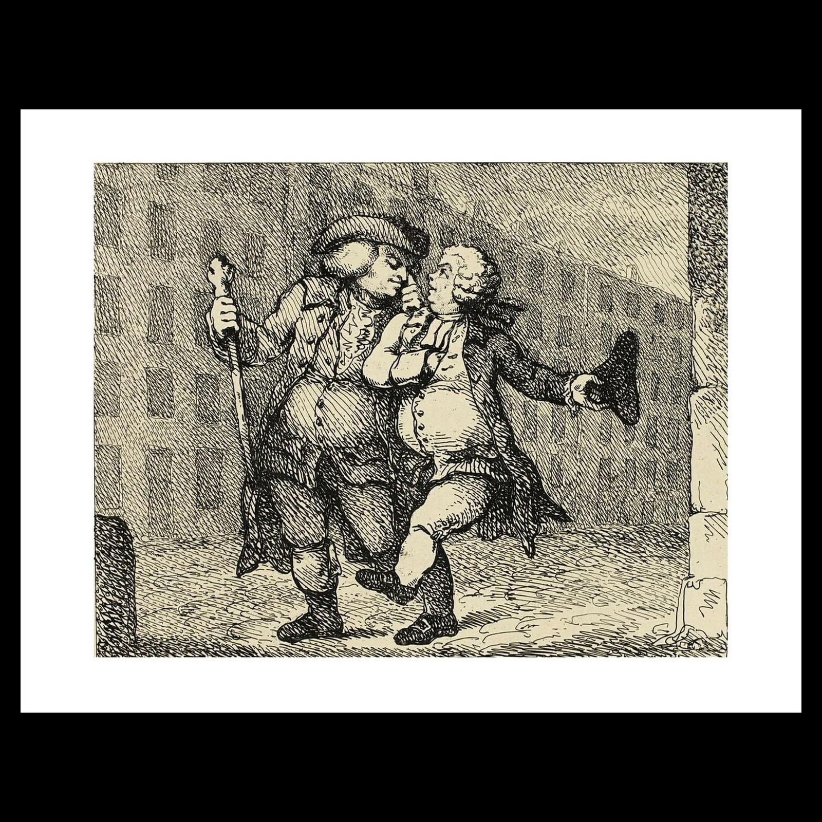 Thomas Rowlandson - Walking up the High Street, from Boswell\'s Tour of the Hebri