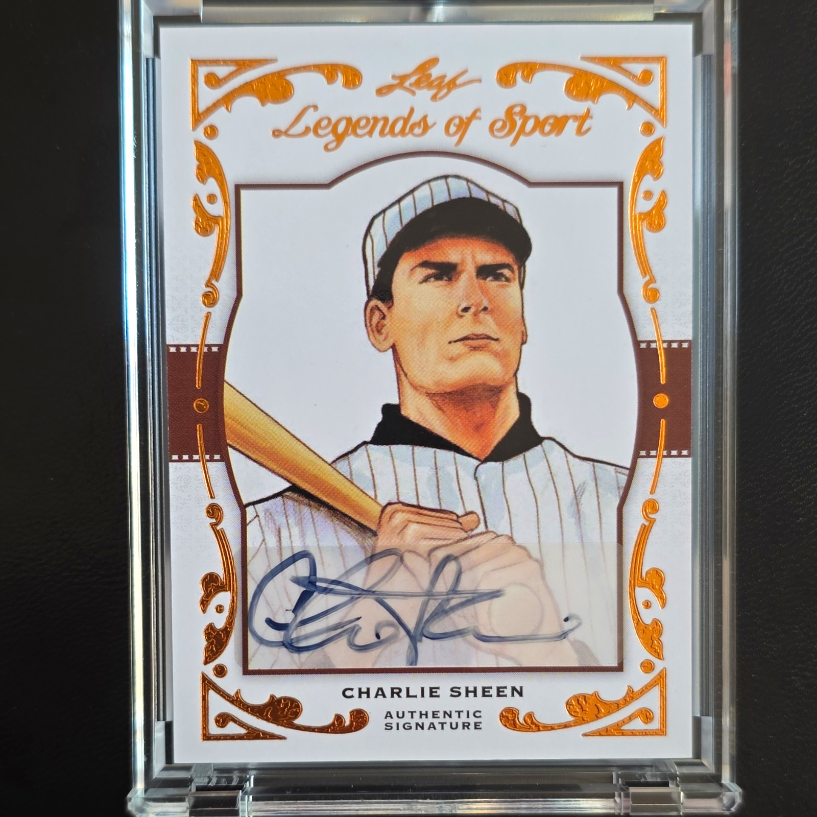 Leaf 2011 Legends of Sport Charlie Sheen Auto BA-21 Serial #15/25