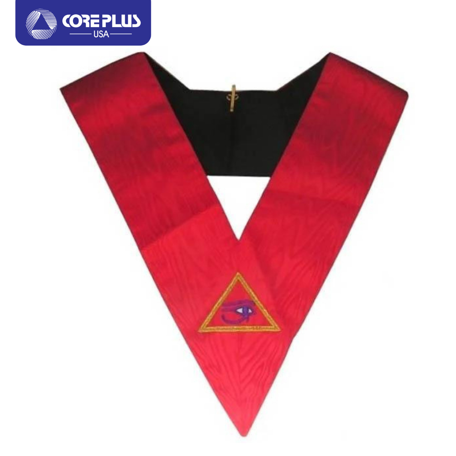 Masonic 90th Degree Memphis Misraim French Regulation Collar with Hand Embroider